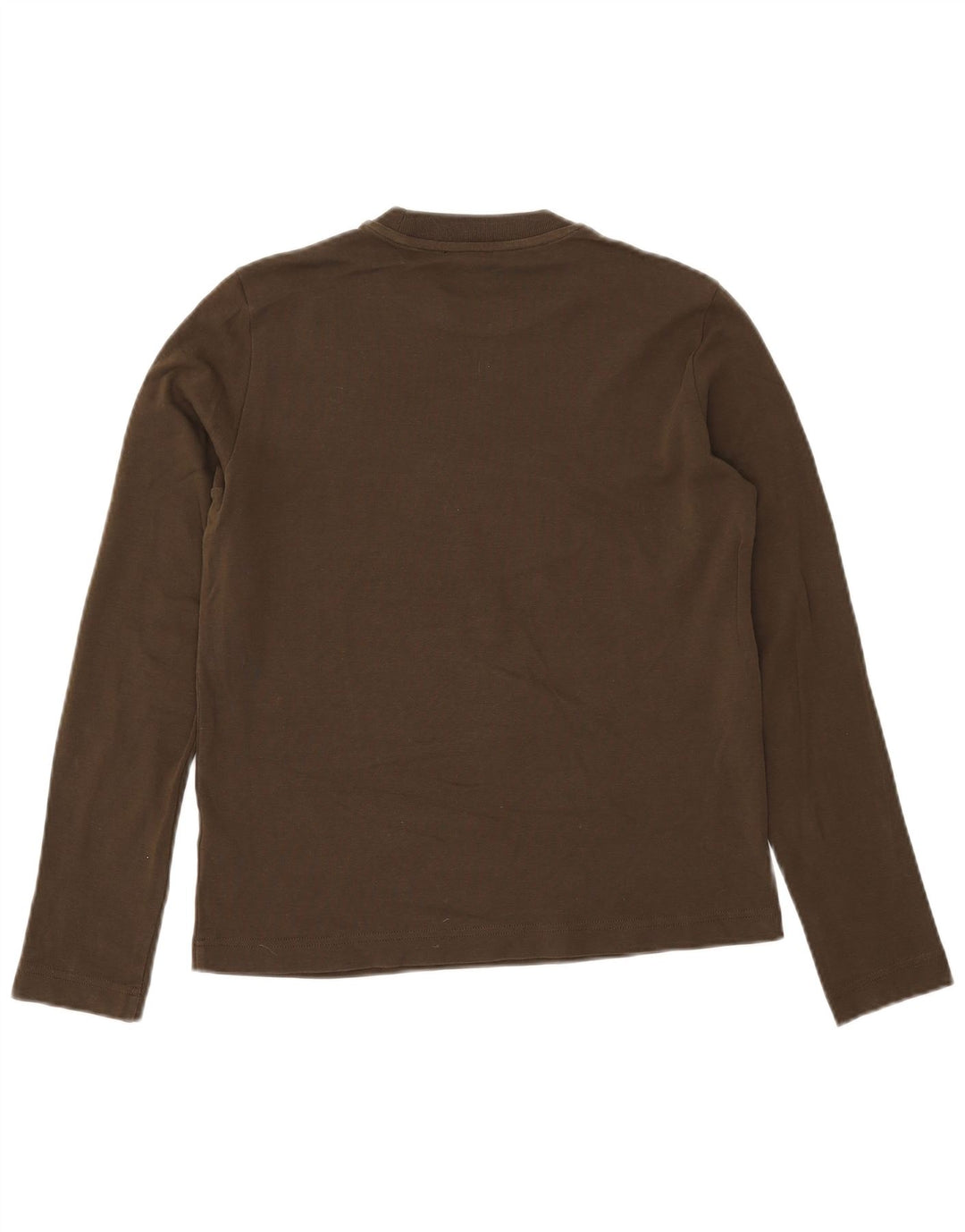 MASSIMO DUTTI Top męski z długim rękawem XS, khaki, bawełniany