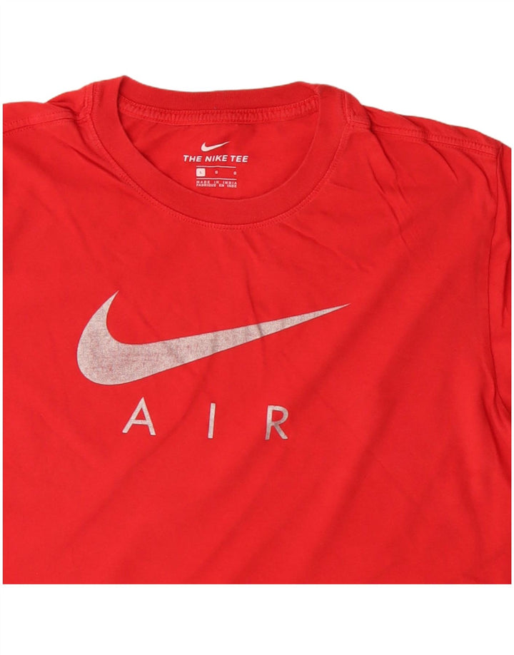 Męski T-shirt z grafiką Nike, duży, czerwony, bawełniany