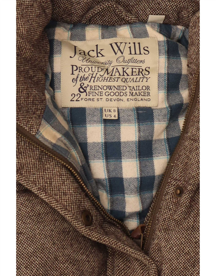Damska wyściełana kamizelka Jack Wills UK 8, mała, brązowa, wełniana