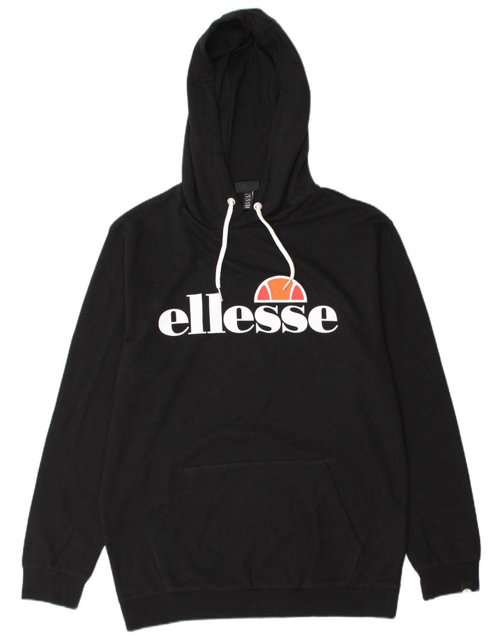 Męski sweter z kapturem Ellesse, średniej wielkości, czarny, bawełniany