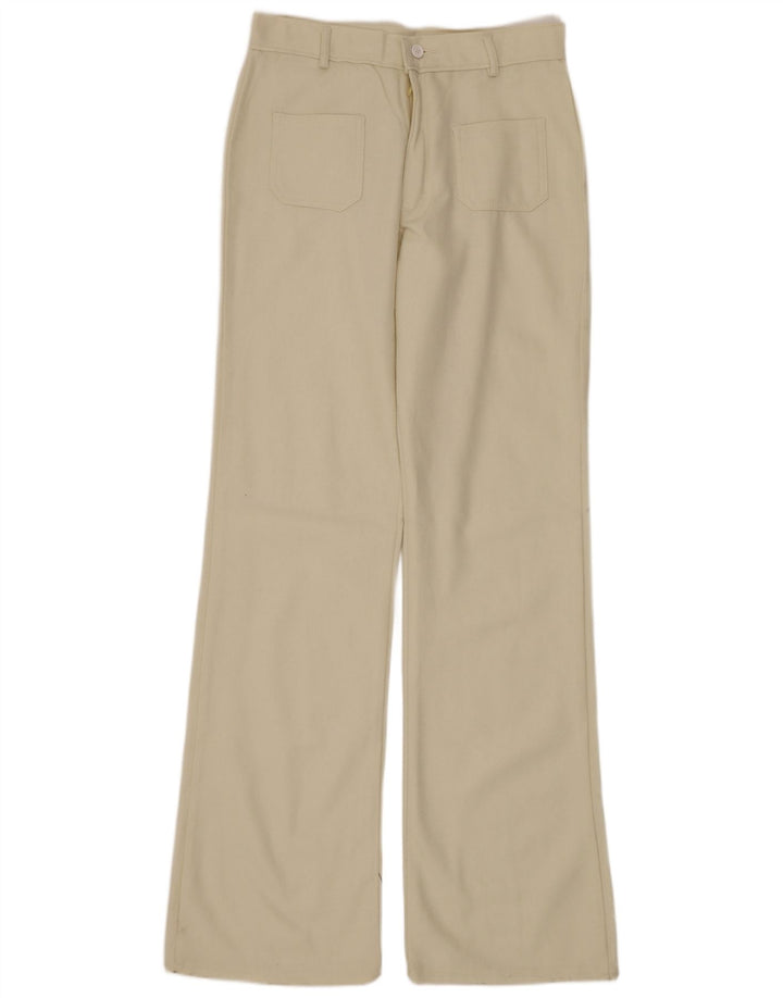 Damskie spodnie typu bootcut w stylu vintage W30 L34 beżowe