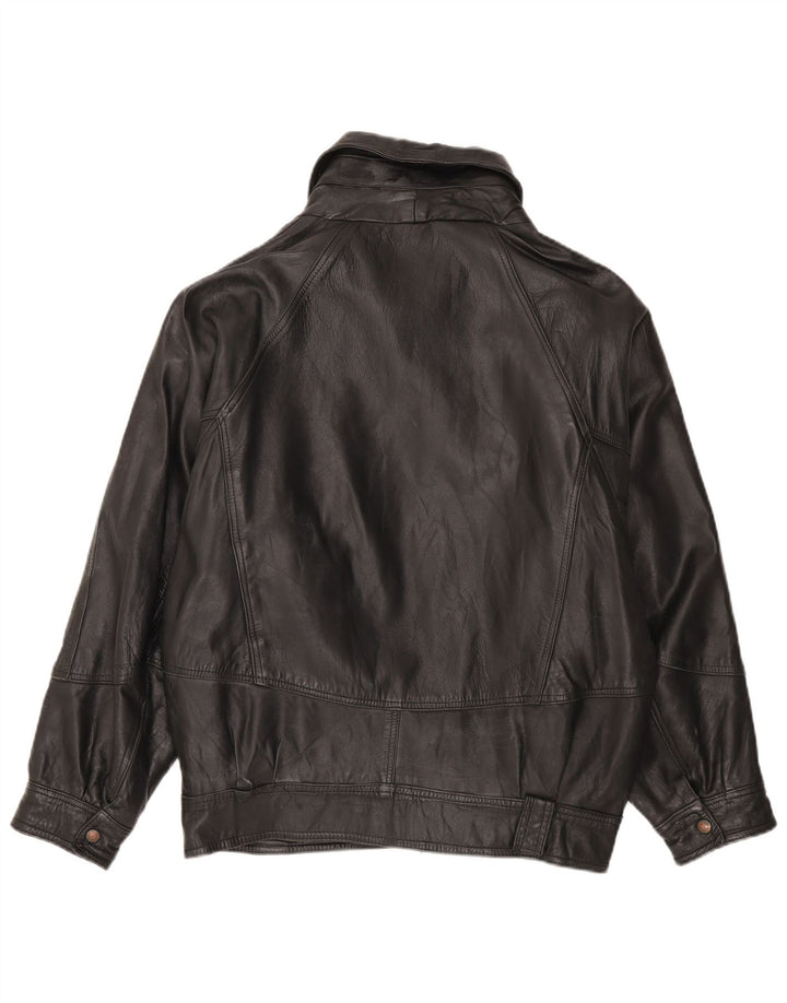 Vintage męska skórzana kurtka UK 42 XL czarna skóra