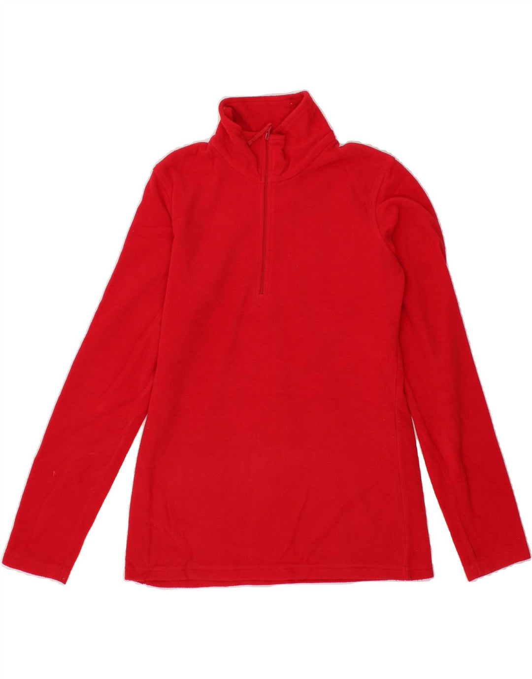 MOUNTAIN WAREHOUSE Womens Zip Neck Fleece Jumper UK 10 Small Red Polyester Vintage Mountain Warehouse and Second-Hand Mountain Warehouse from Messina Hembry 