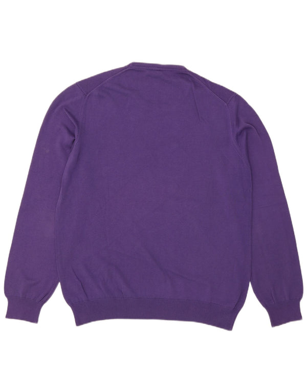 Męski sweter z okrągłym dekoltem Marina Yachting 2XL, fioletowa bawełna