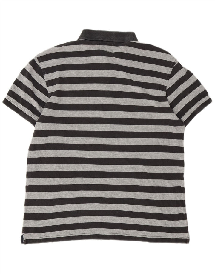 Męska koszulka polo Levi's XL, szara, bawełniana w paski