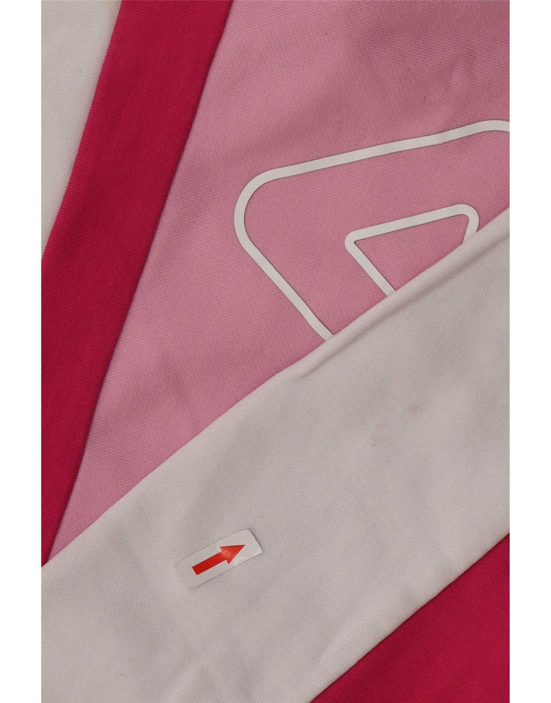 Damski sweter typu oversize Fila Crop UK 16, duży, biały, z blokami kolorów