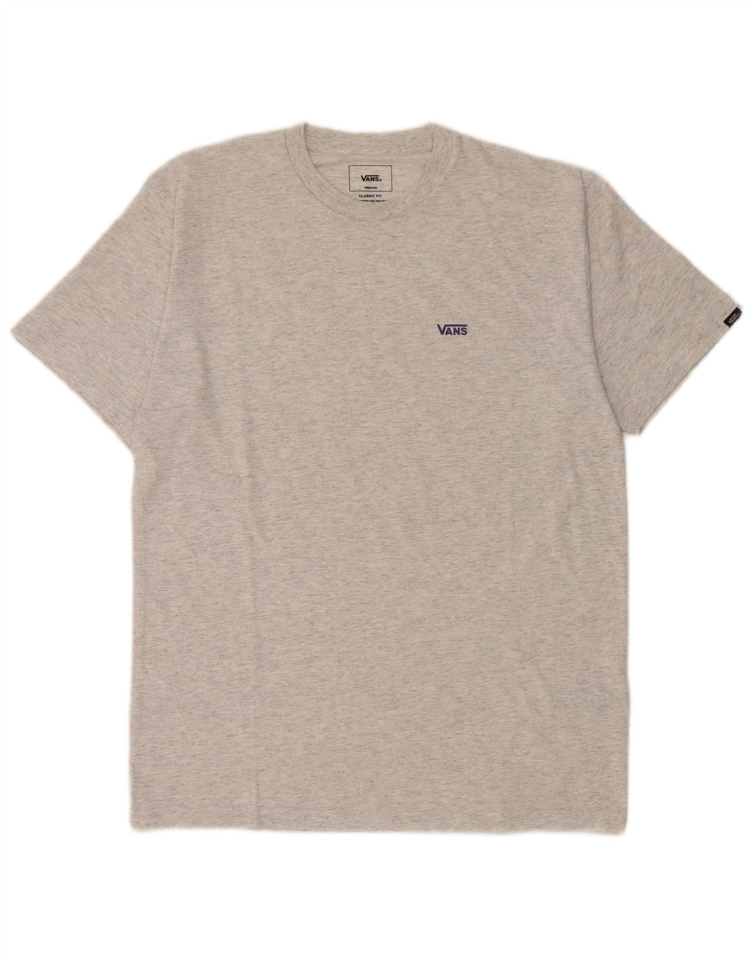 Męski T-shirt Vans o klasycznym kroju, średnioszary, bawełniany w cętki