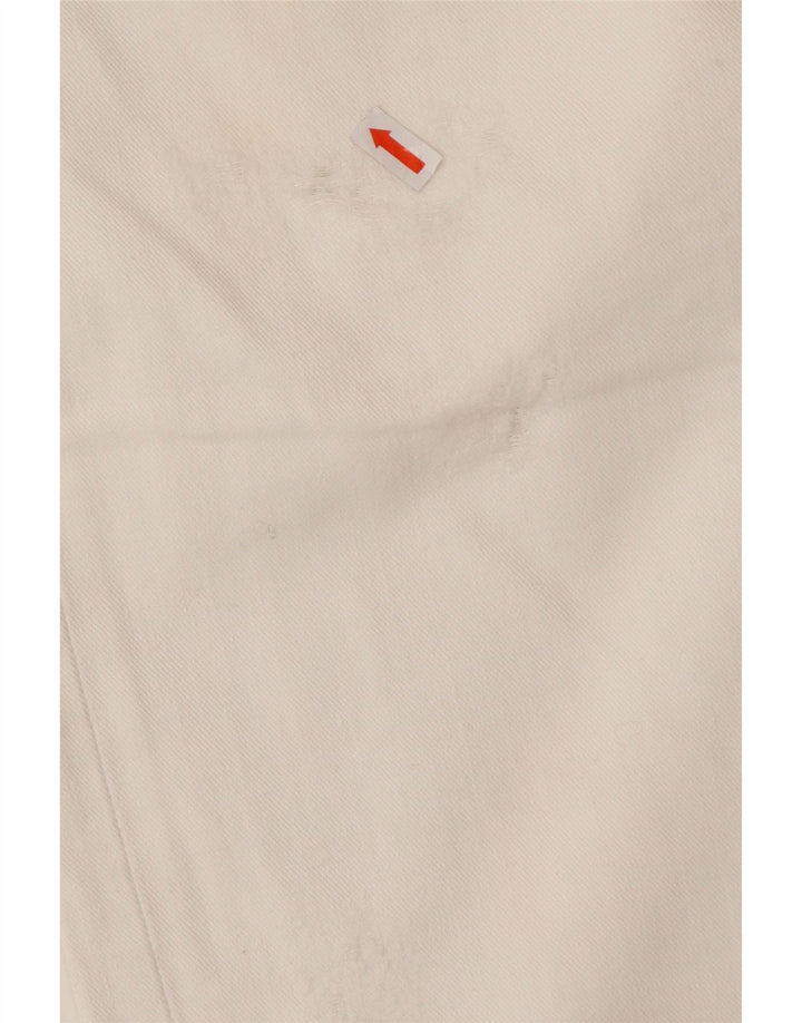 Damskie proste dżinsy ZU ELEMENTS W32 L34 Biała bawełna