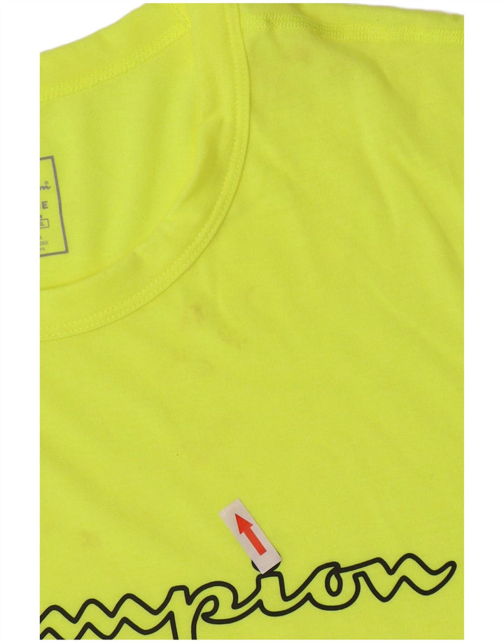 Męski T-shirt z grafiką Champion Top 2XL Żółty poliester