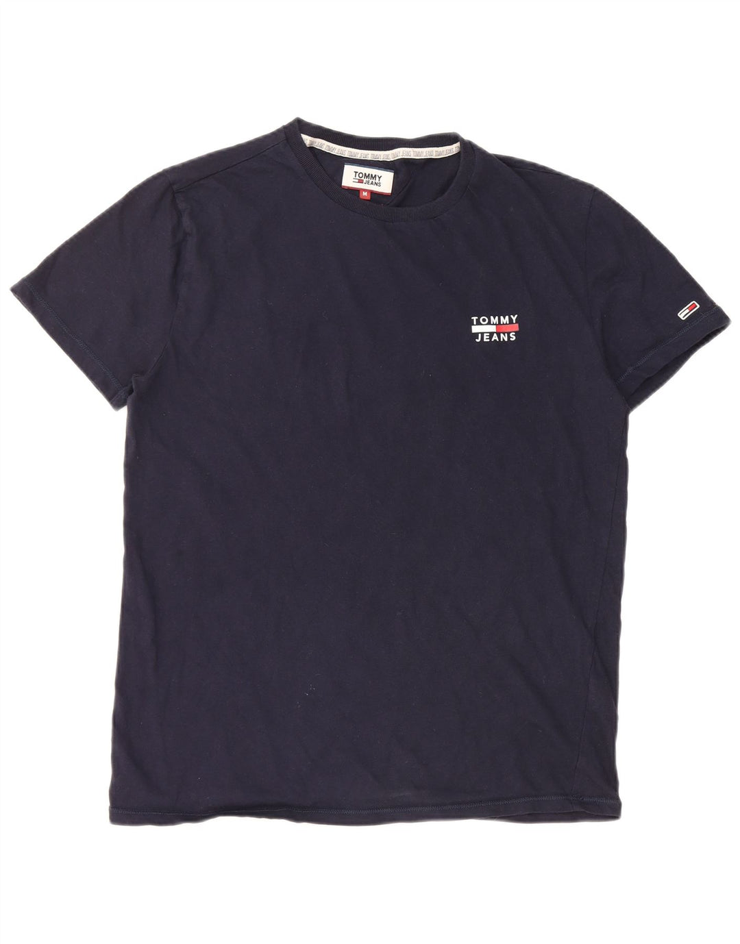 T-shirt męski TOMMY HILFIGER Top średni, granatowy, bawełniany