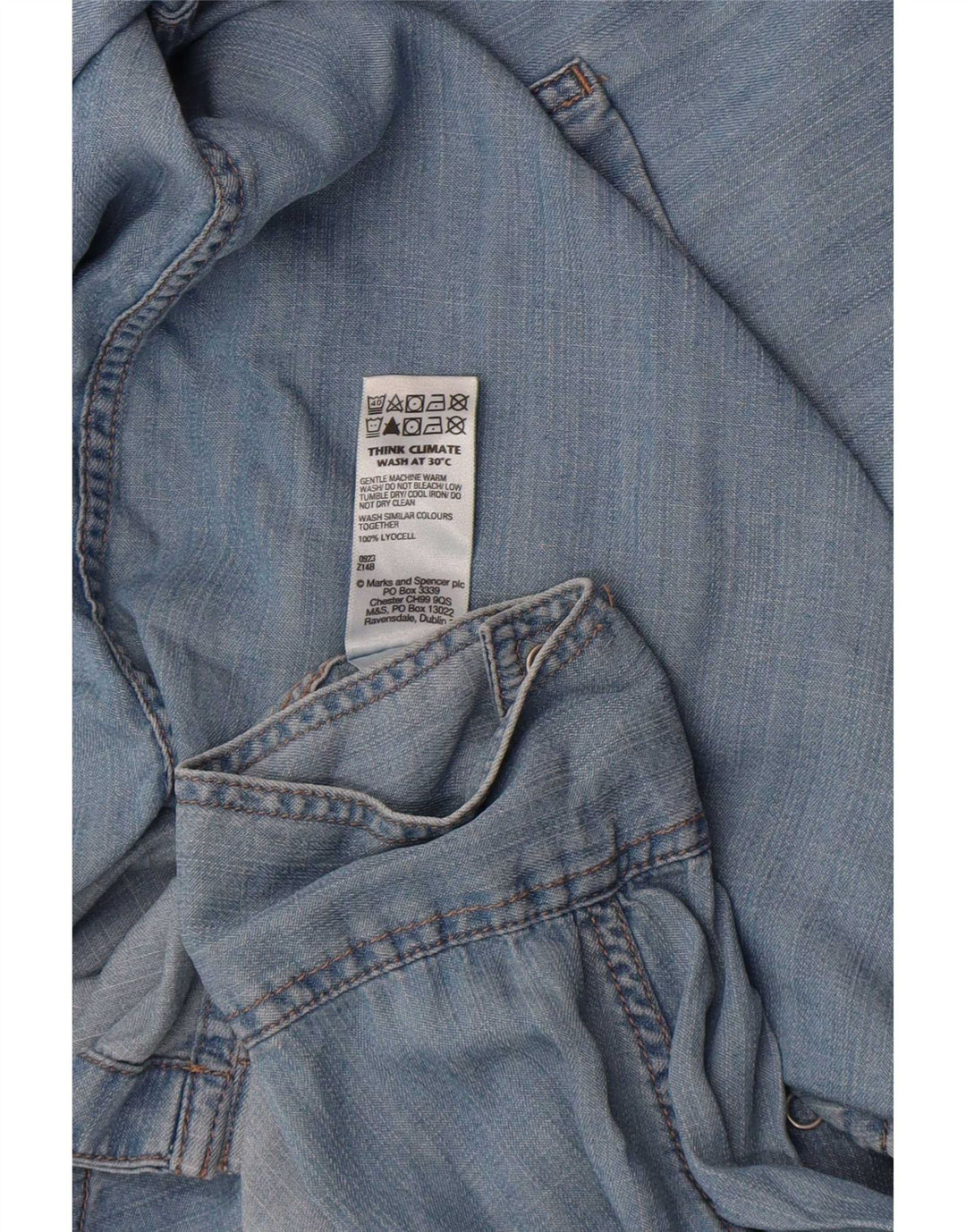 Damska koszula dżinsowa Marks & Spencer UK 18 XL, niebieska z lyocellu