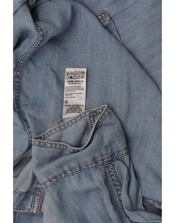Damska koszula dżinsowa Marks & Spencer UK 18 XL, niebieska z lyocellu