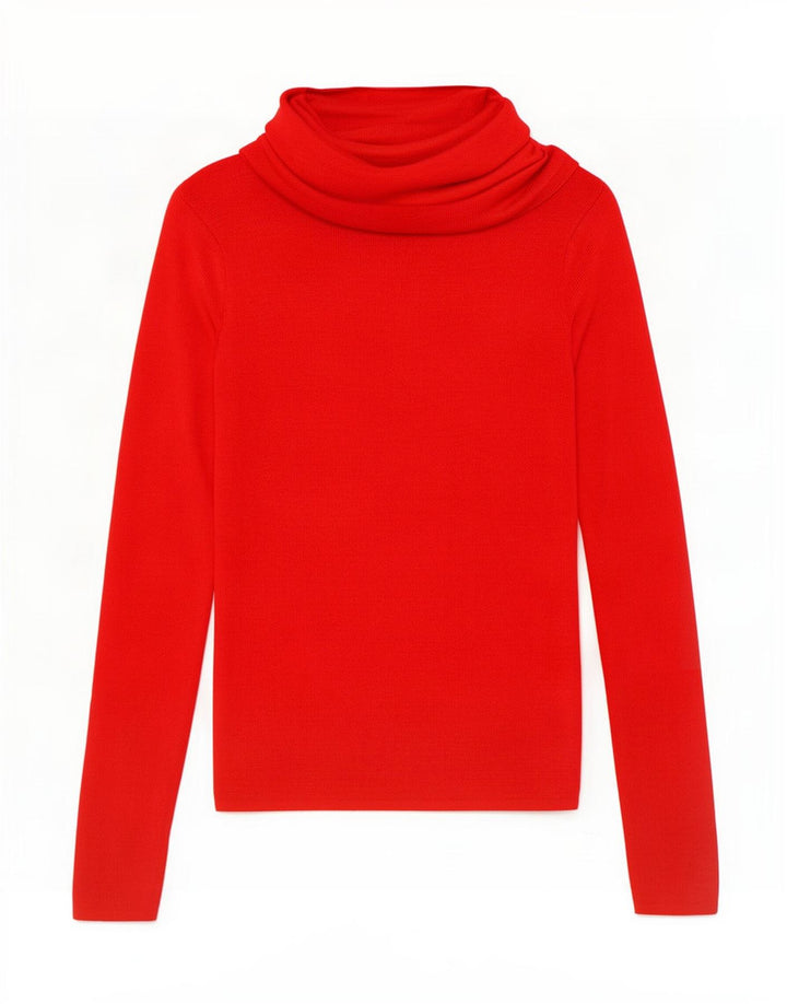 Sweter damski Zara z wywijanym dekoltem UK 8 Small Red