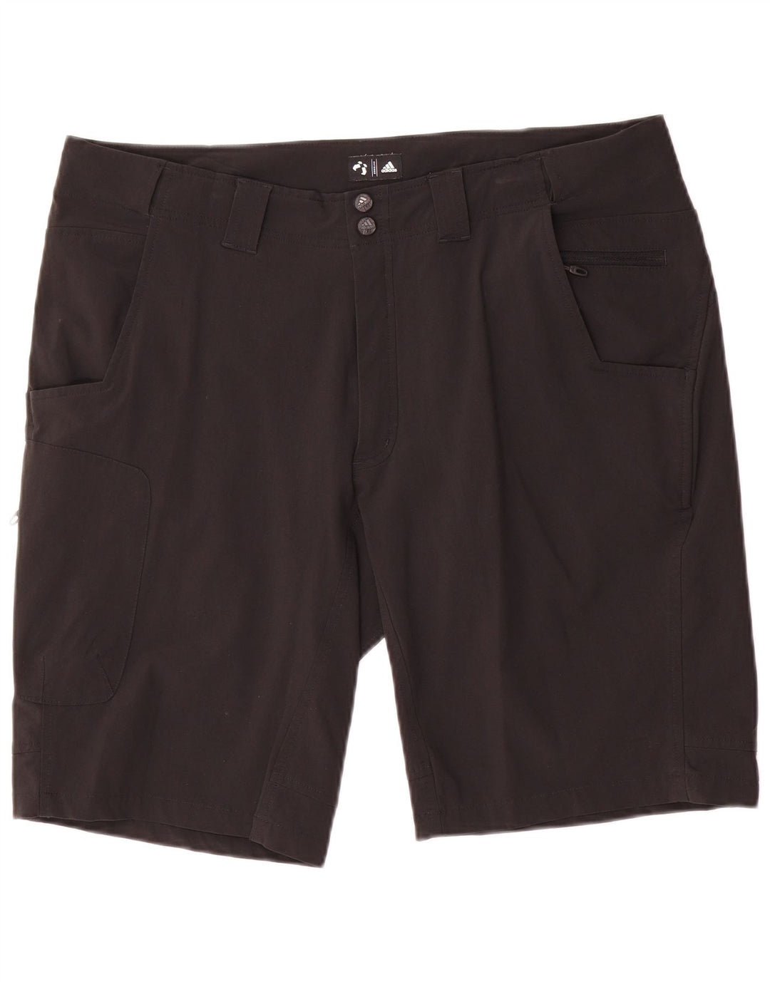 Męskie spodenki cargo Adidas W36, duże, czarne, nylonowe