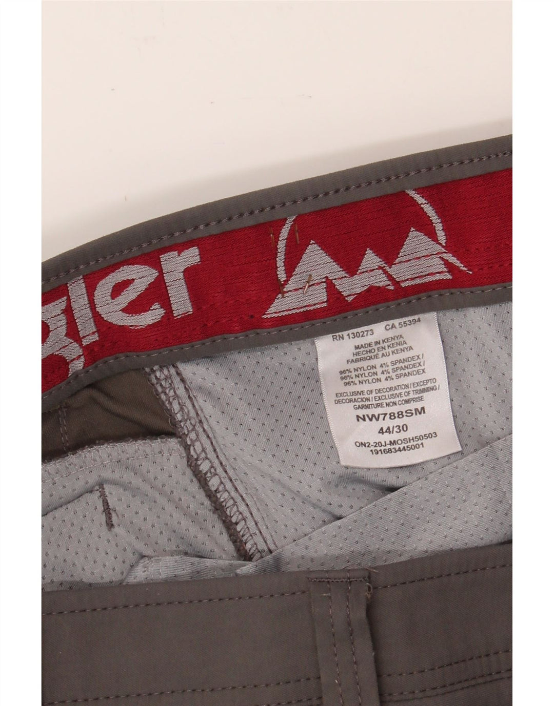 WRANGLER Mens Straight Cargo Trousers W44 L30 Grey Nylon Vintage Wrangler and Second-Hand Wrangler from Messina Hembry 