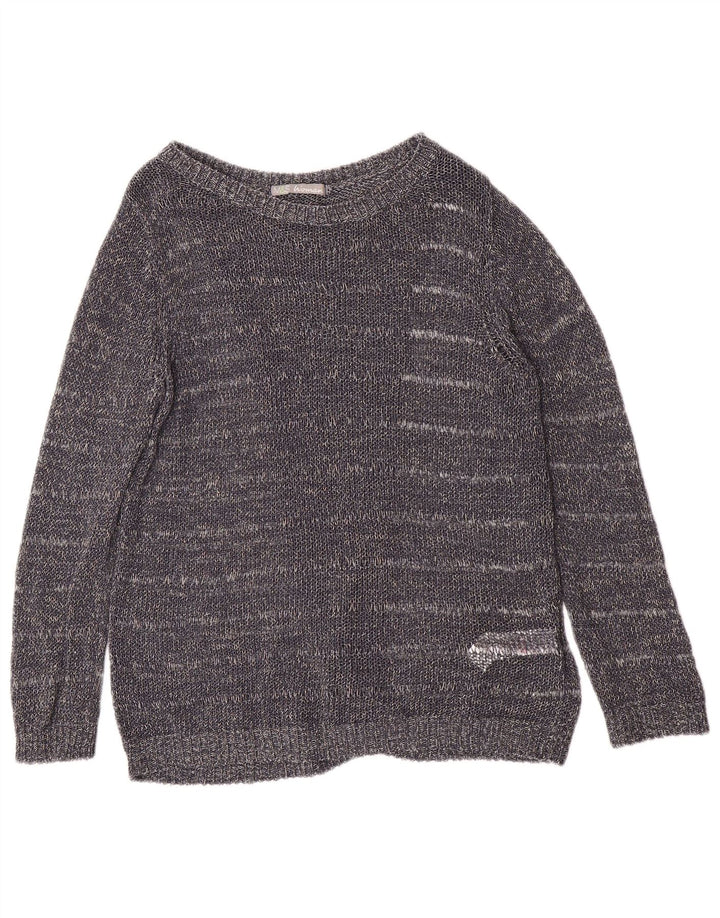 Marks & Spencer Damski sweter z dekoltem w łódkę UK 12 Średni granatowy