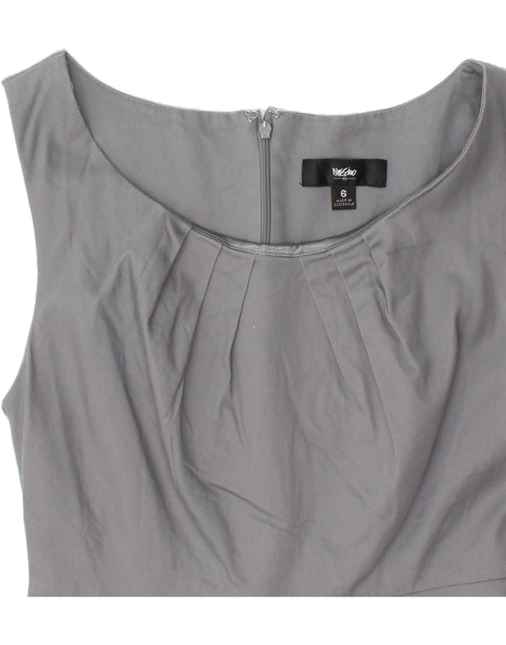 MOSSIMO Womens Sleeveless Sheath Dress US 6 Medium Grey Cotton Vintage Mossimo and Second-Hand Mossimo from Messina Hembry 