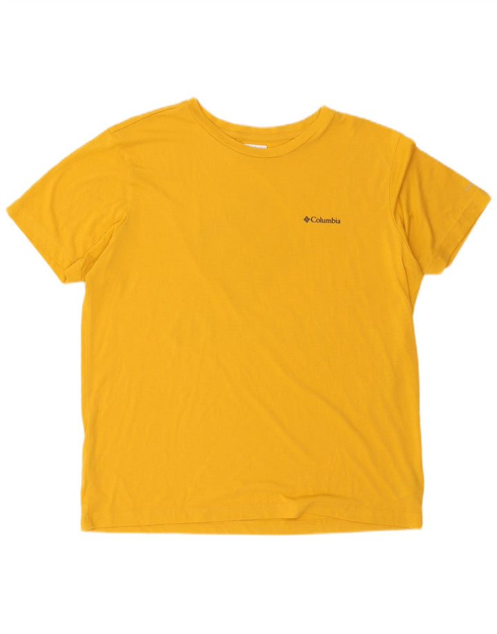 Męska koszulka z grafiką Columbia, top XL, żółty poliester