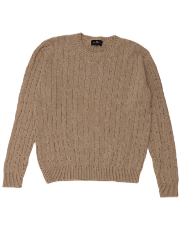 Męski sweter Marks & Spencer Blue Harbor z okrągłym dekoltem, duży, szary