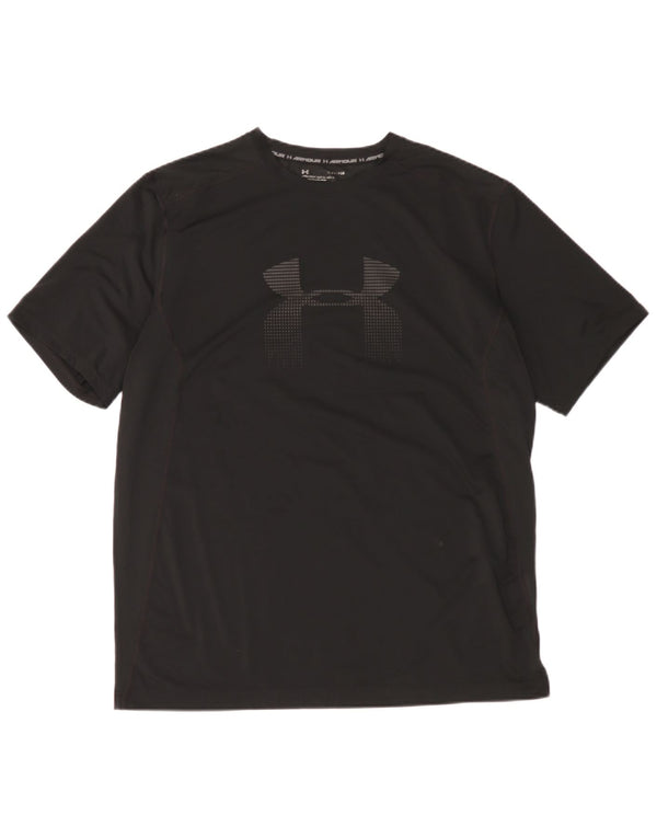 Męska koszulka z grafiką Under Armour Heat Gear, rozmiar XL, czarny, poliester