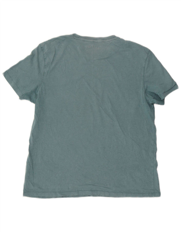 T-shirt męski Fat Face XL, niebieski, bawełniany