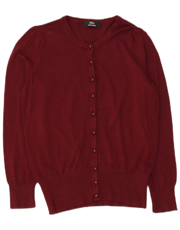Marks & Spencer Damski sweter kardigan UK 12 Średni bordowy wiskoza