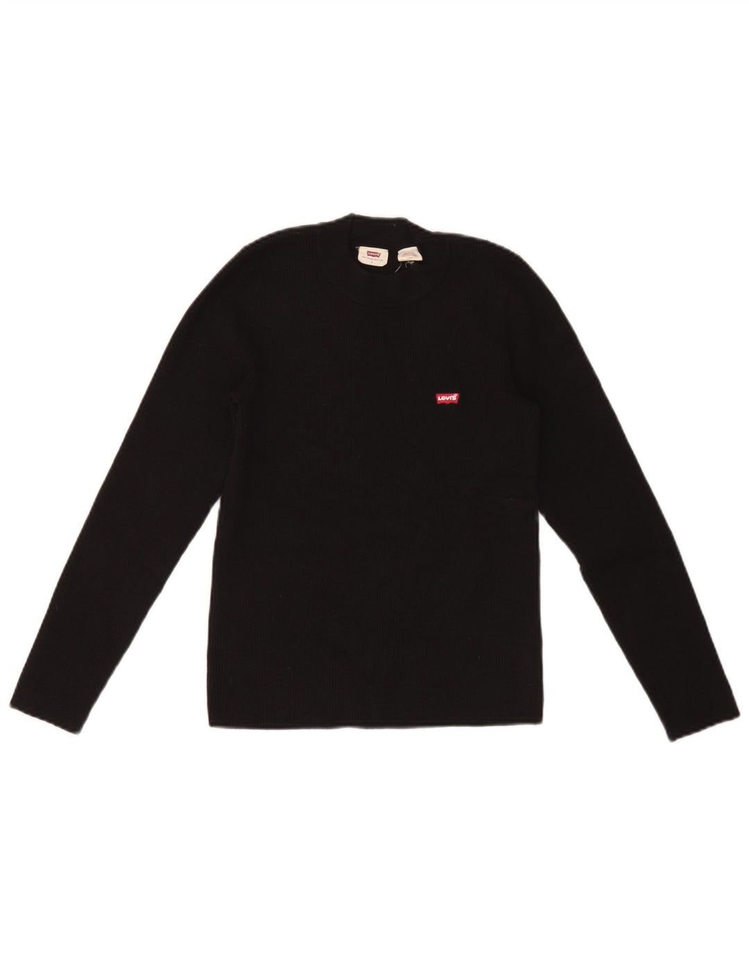 Levi's Damski Sweter z Okrągłym Dekoltem UK 14 Duży Czarny Akryl