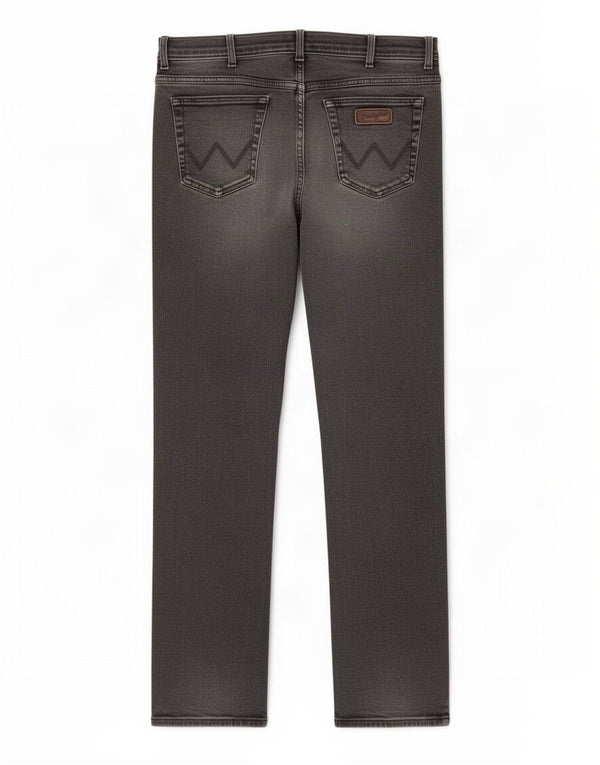 Męskie jeansy Wrangler Texas Straight W40 L34 Szara bawełna
