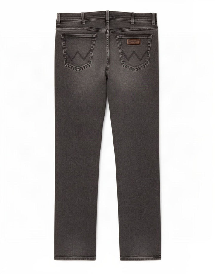 Męskie jeansy Wrangler Texas Straight W40 L34 Szara bawełna