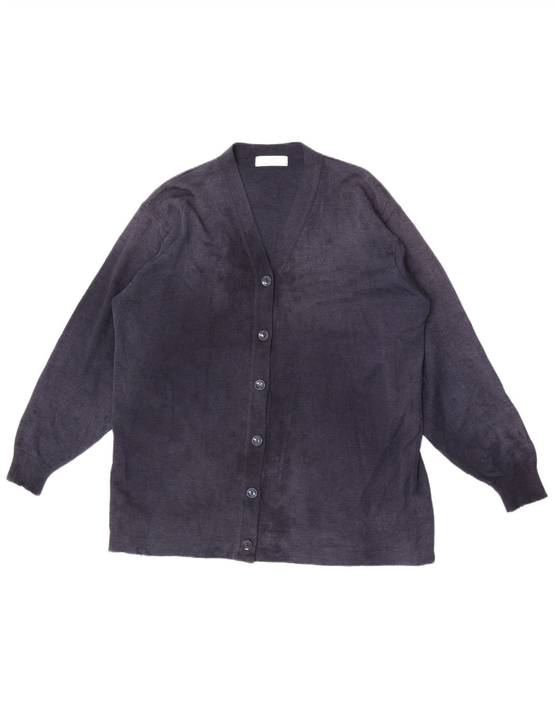 Marks & Spencer Damski sweter rozpinany EU 38/40 Średni granatowy wełniany
