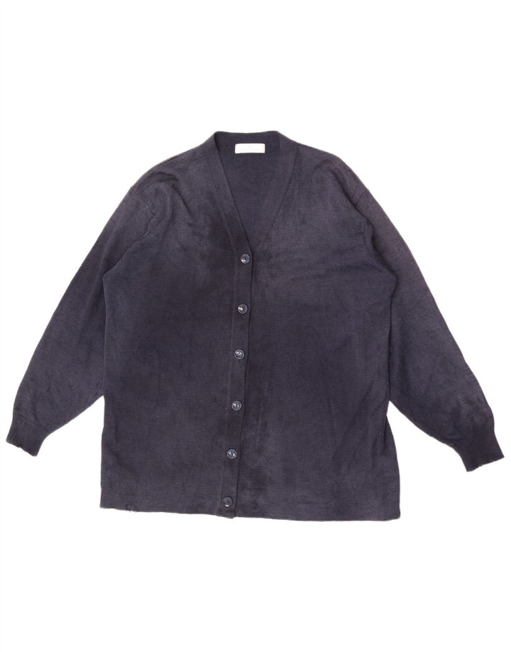 Marks & Spencer Damski sweter rozpinany EU 38/40 Średni granatowy wełniany