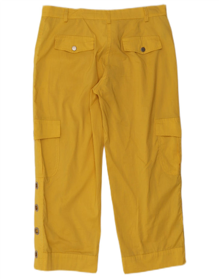 Damskie spodnie cargo Roccobarocco Capri W30 L22 Żółte