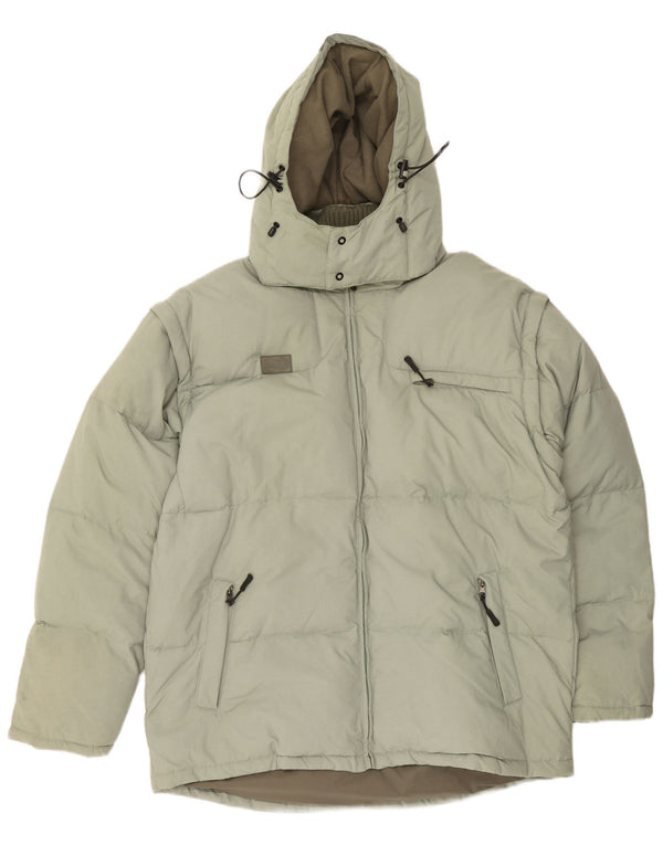 Męska ocieplana kurtka z kapturem Fila UK 44 2XL Zielony, blok kolorów