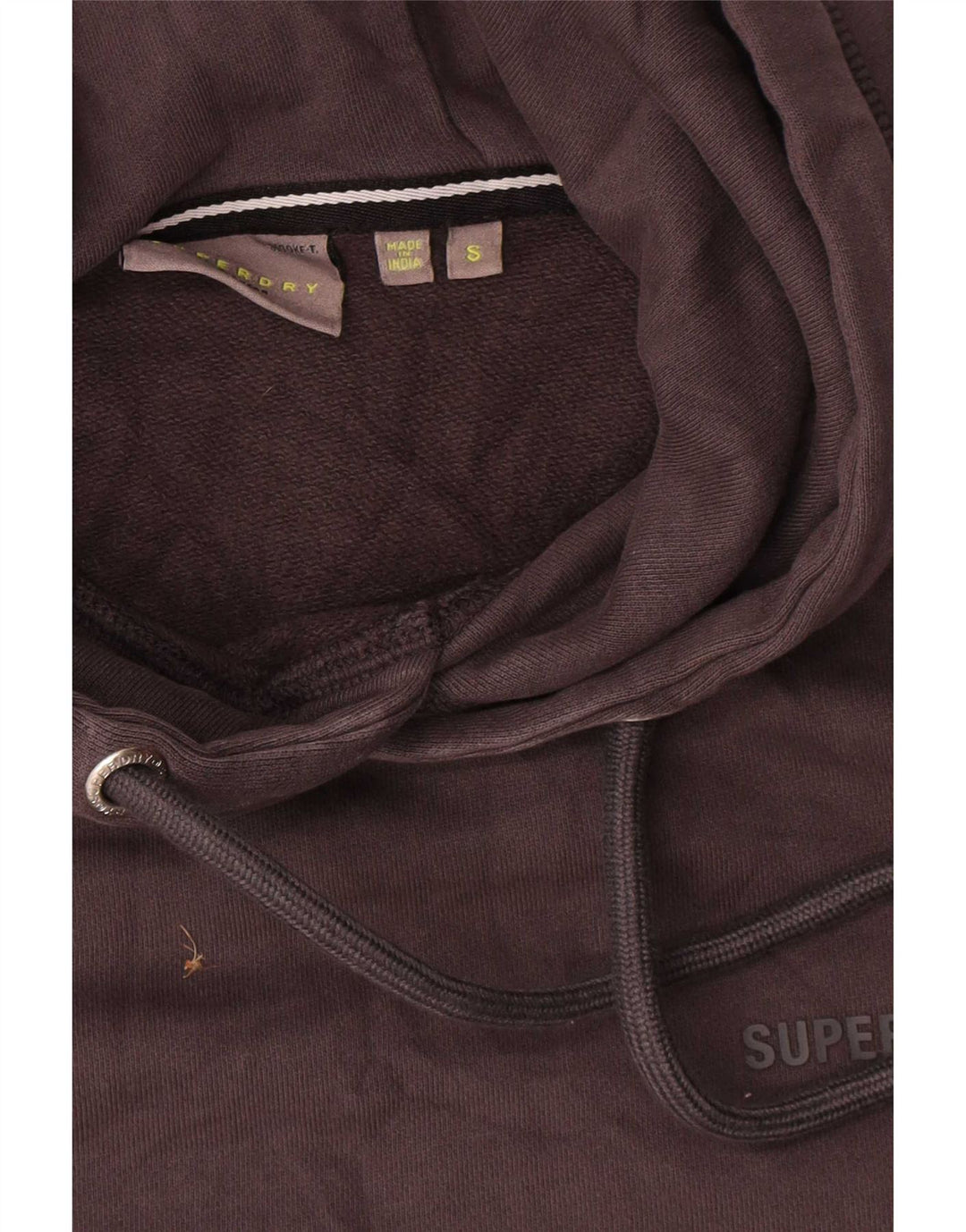 Męski sweter z kapturem Superdry, mały, szary, bawełniany