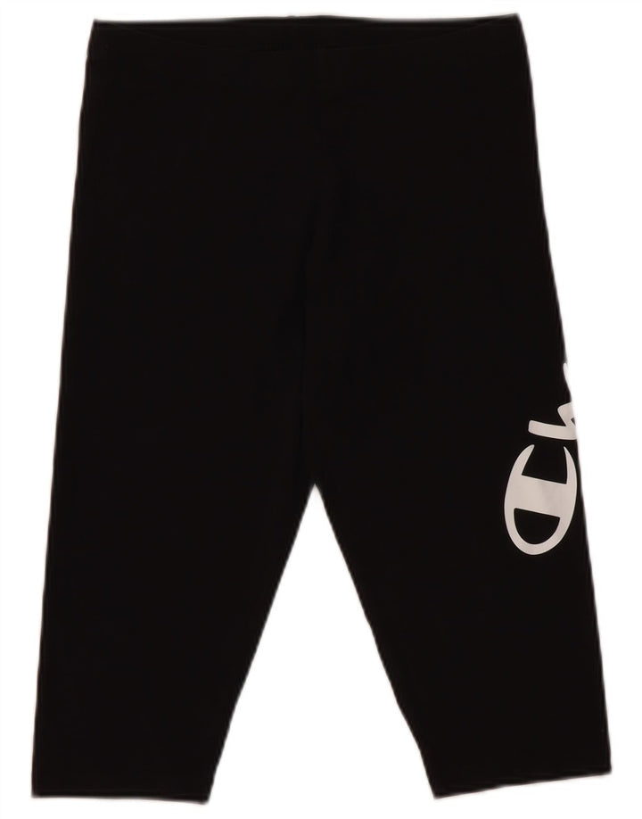 Damskie legginsy Champion Graphic Capri UK 10 Small Black