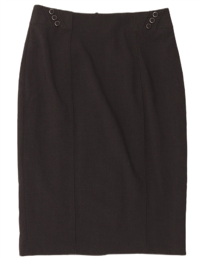 MARKS & SPENCER Womens Straight Skirt UK 14 Large W32  Grey Polyester
