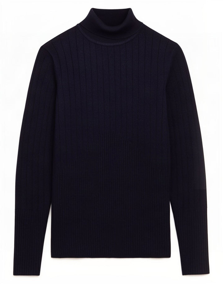 Marks & Spencer Damski sweter z golfem UK 8, mały, granatowy