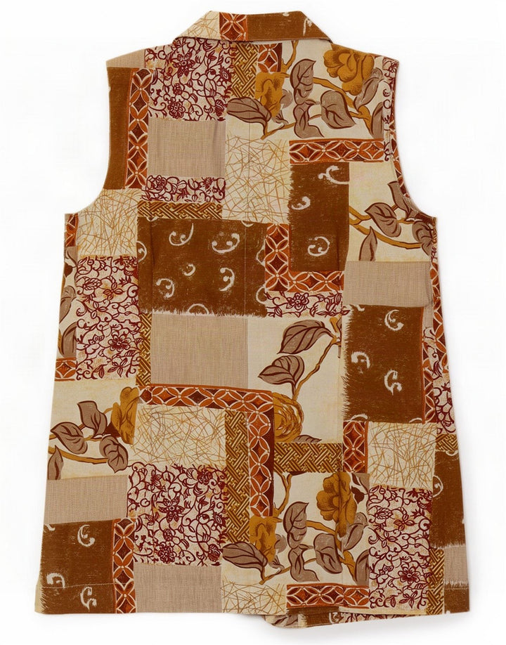 Kamizelka damska Vintage UK 12 Medium Beige Patchwork