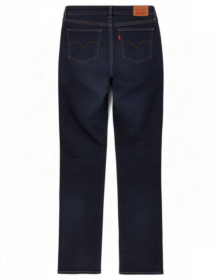 Damskie jeansy Levi's 714 Straight W30 L32 Granatowe