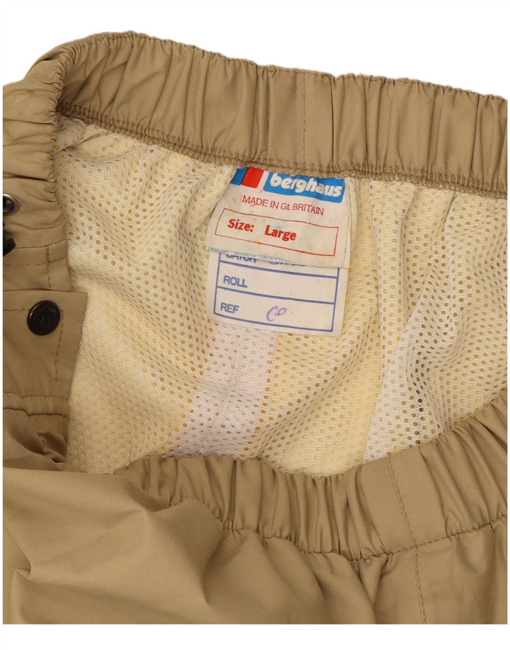 Męskie spodnie dresowe BERGHAUS, duże, beżowe, poliestrowe