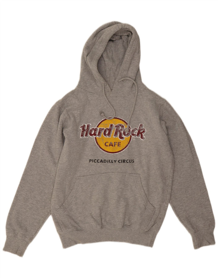 Męski sweter z kapturem Hard Rock Cafe Piccabilly Circus, średnioszary, nakrapiany