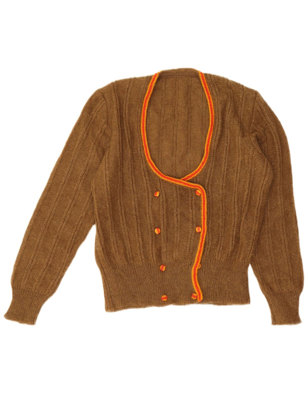 Sweter damski w stylu vintage, kardigan UK 14, średni beż