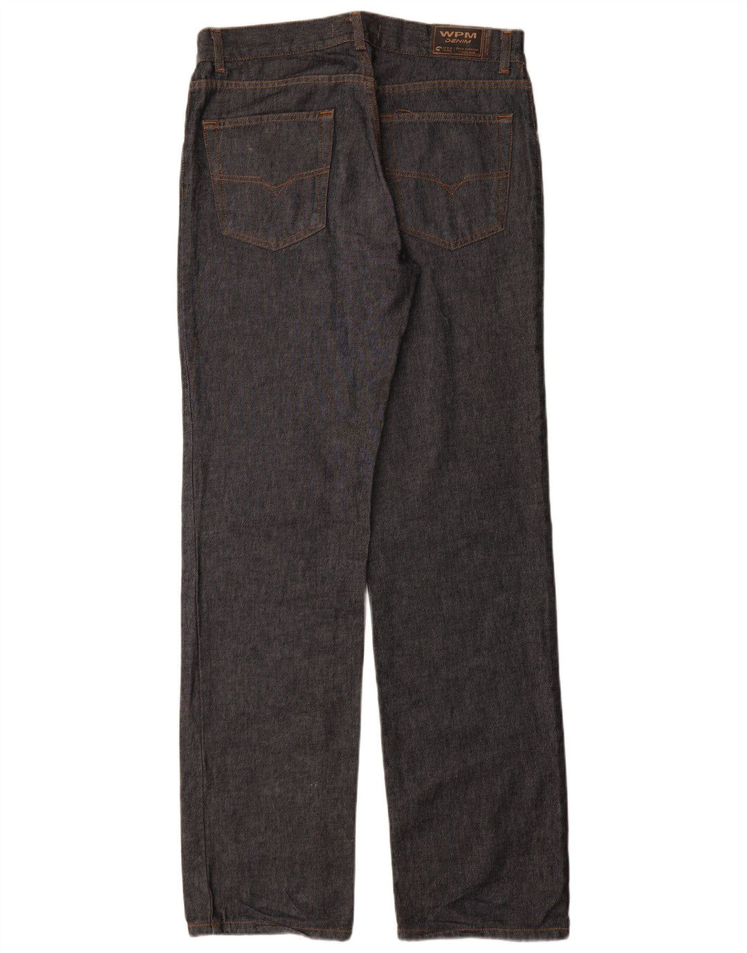WAMPUM Męskie proste dżinsy IT 48 Medium W33 L35 Granatowa bawełna