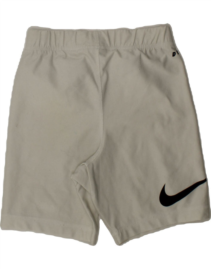 NIKE Womens Dri Fit Sport Shorts US 4/6 Small  White Polyester Vintage Nike and Second-Hand Nike from Messina Hembry 