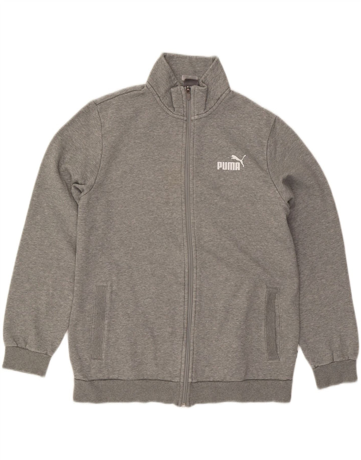 PUMA Mens Tracksuit Top Jacket Large Grey Cotton
