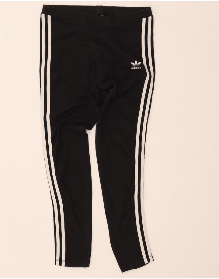Legginsy damskie ADIDAS UK 10, małe, czarne, bawełniane