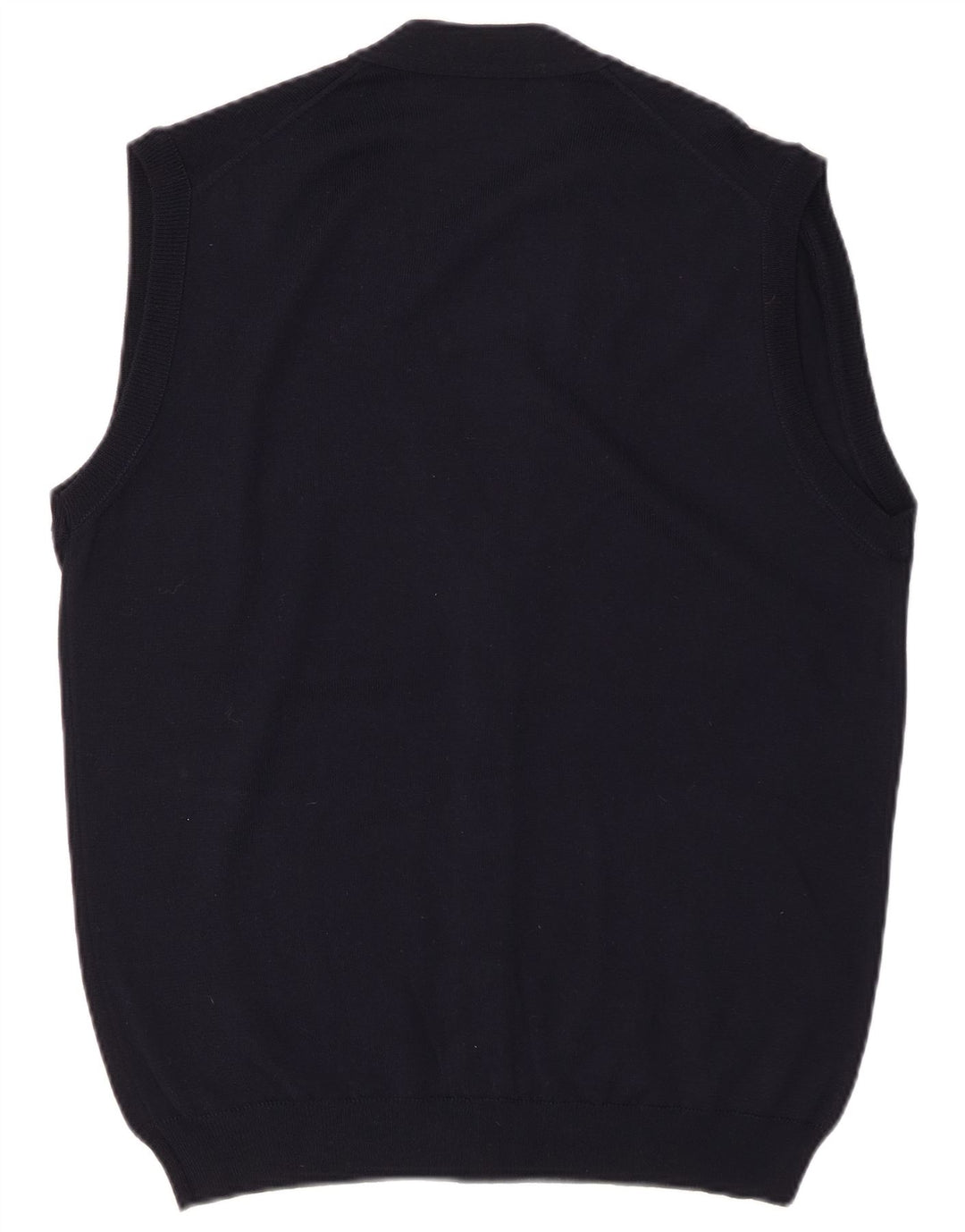 Męski sweter kardigan bez rękawów MAGLIA CLUB IT 48 Średni granatowy wełniany