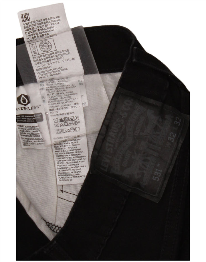 Męskie jeansy LEVI'S 531 Slim W32 L32 Czarna bawełna