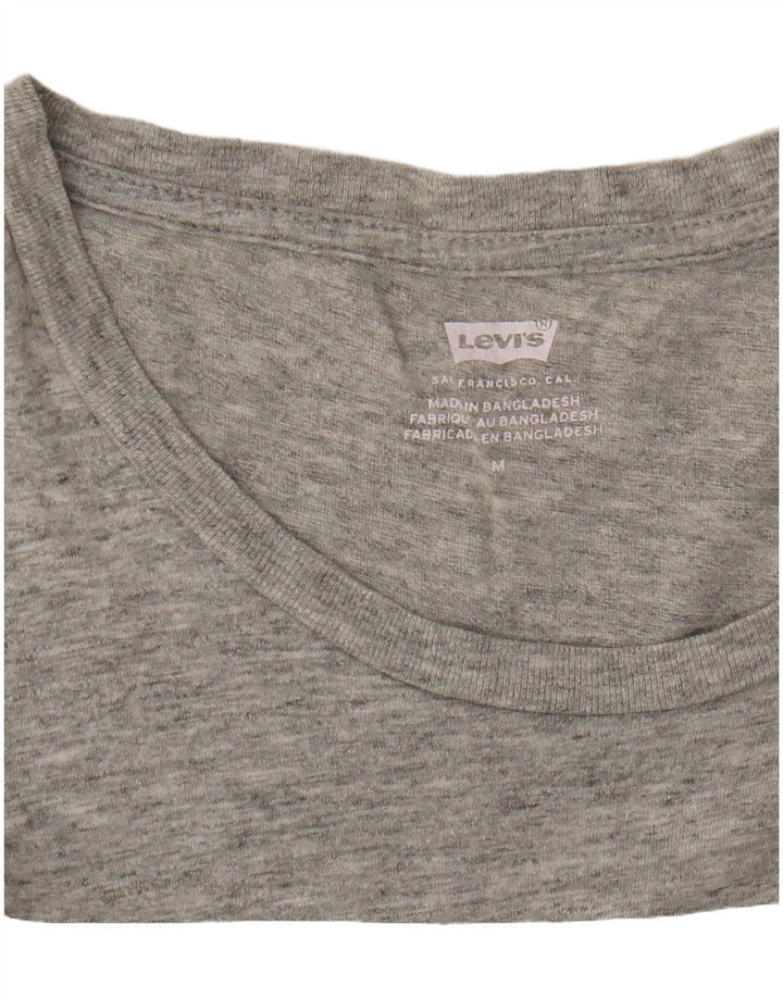 Damska koszulka z grafiką LEVI'S Top UK 12 Medium Grey Flecked