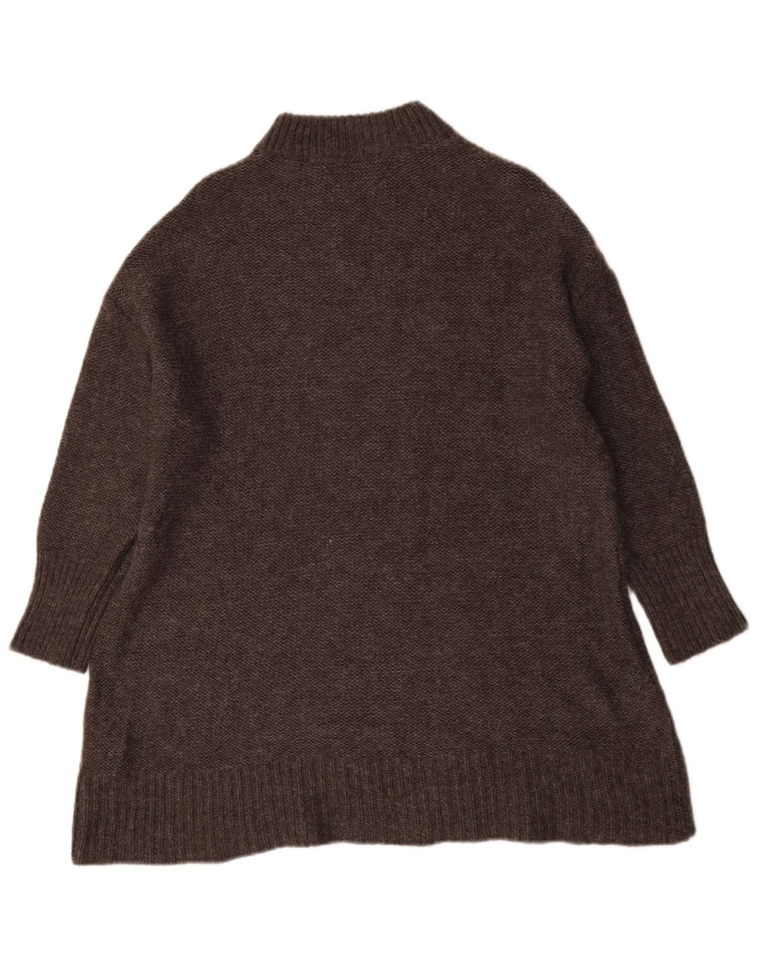 Damski sweter Zara z grafiką, oversize, golfem, UK 6 XS, szary